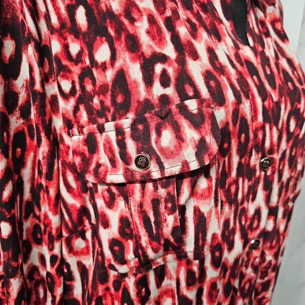 Leopard Print Red Dress - Picture 3 of 15